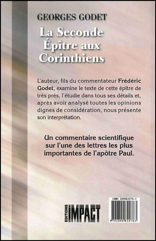 Seconde épître aux Corinthiens, La