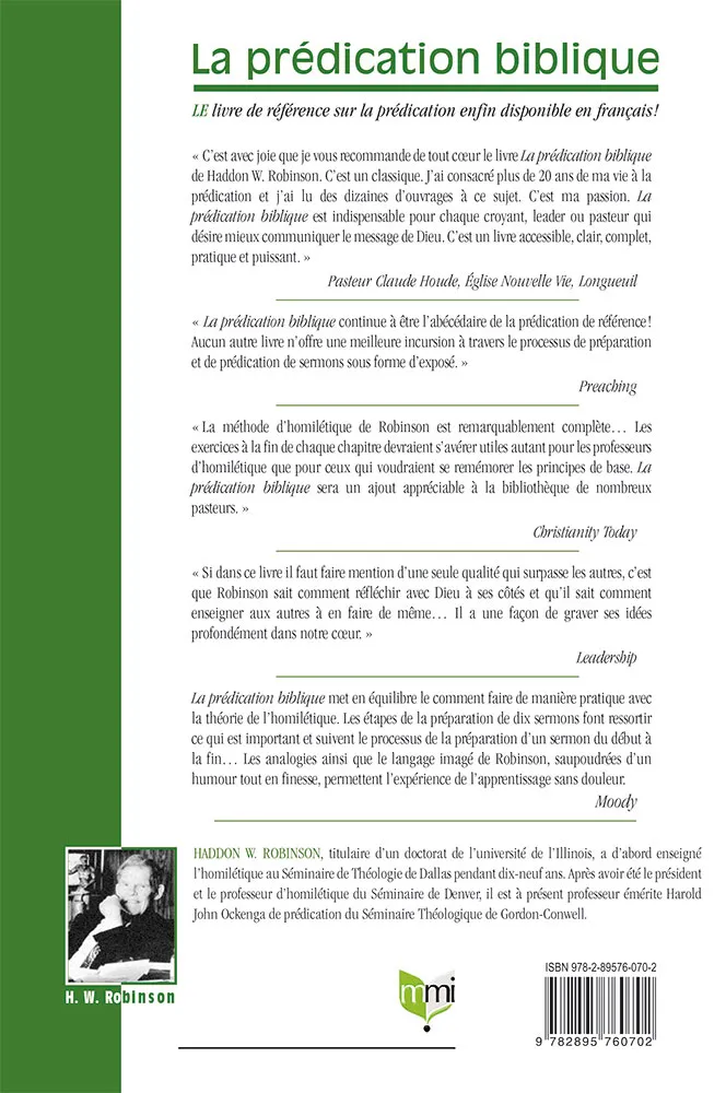 Prédication biblique, La - Comment développer et apporter des messages sous forme d’exposés