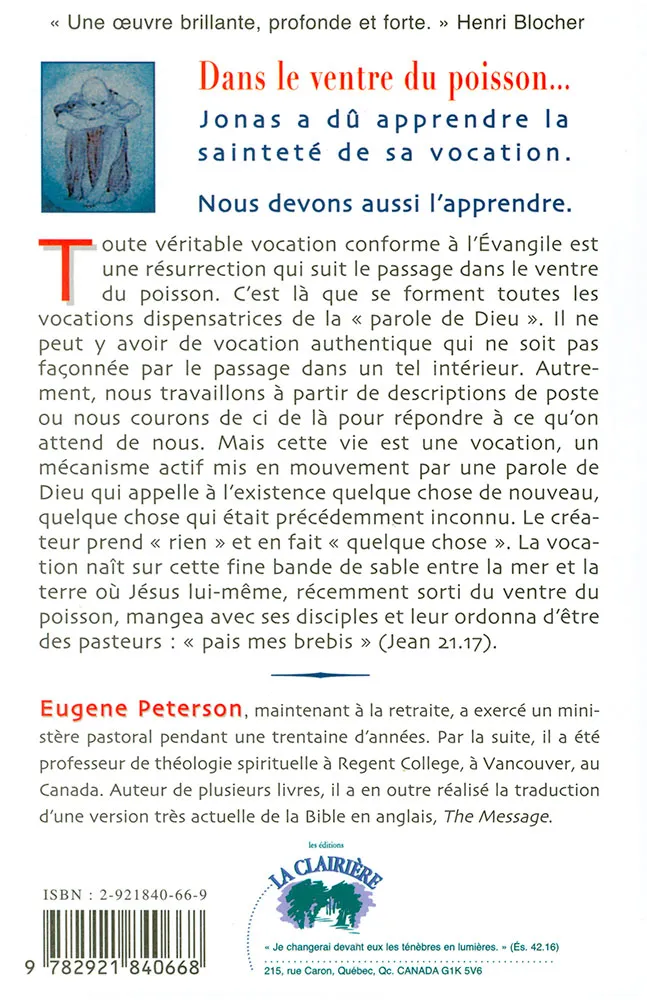 Dans le ventre du poisson - Où l’on apprend la sainteté de sa vocation