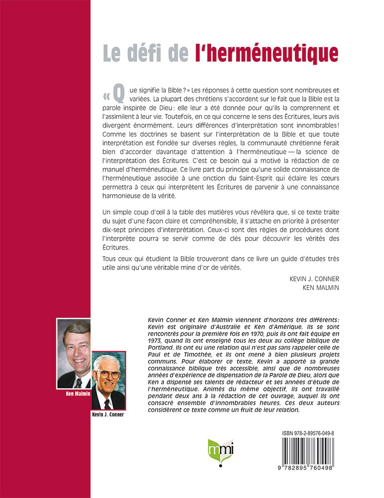 Défi de l'herméneutique, Le - Comment interpréter la Bible