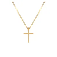 Collier croix en inox doré