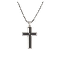 Collier croix avec strass