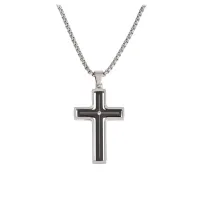 Collier croix avec strass