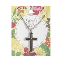 Collier croix avec strass