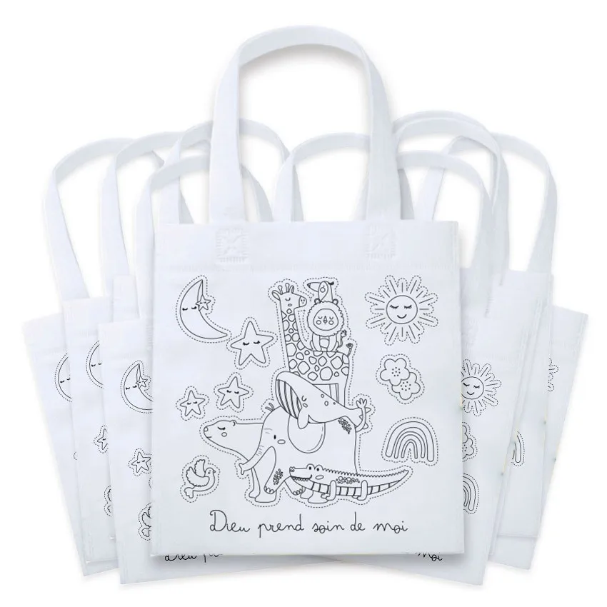 Sac à colorier Dieu prend soin de moi