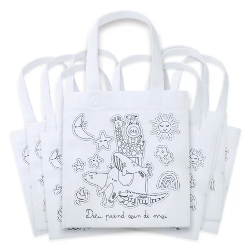 Sac à colorier Dieu prend soin de moi