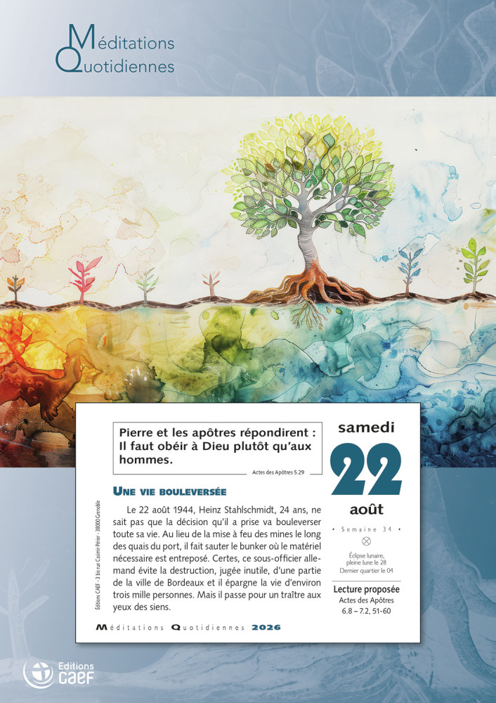 Calendrier - Méditations quotidiennes - mural