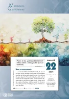 Calendrier - Méditations quotidiennes - mural