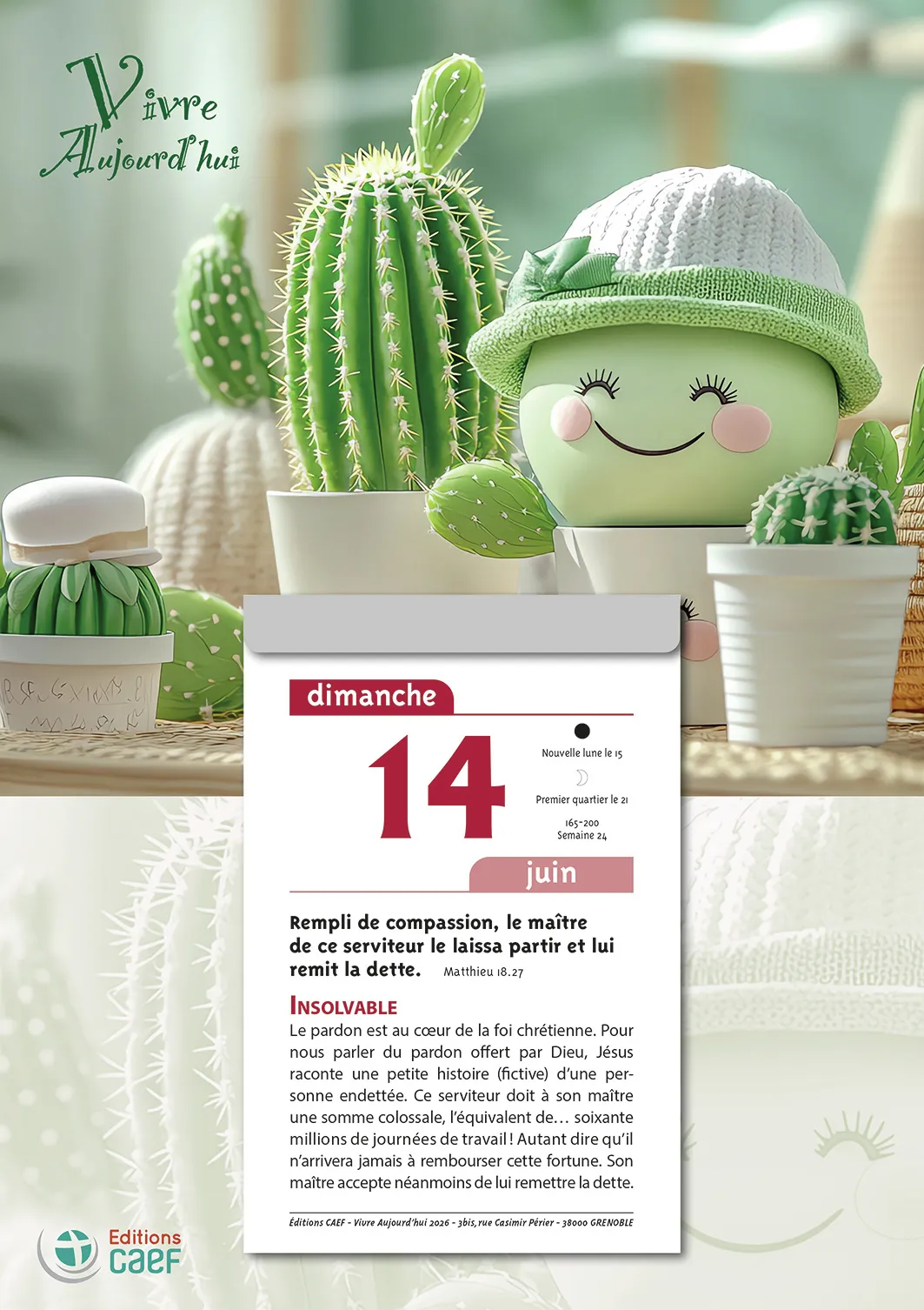 Calendrier - Vivre aujourd'hui - mural