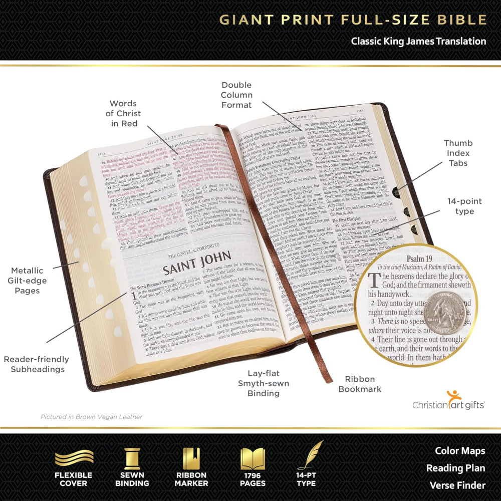 KJV The holy Bible giant print purple