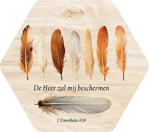 Zeshoekig frame - De Heer zal mij beschermen - 2 Tim. 4:18