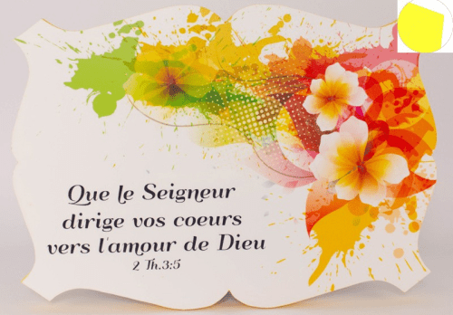 Cadre bois Que le Seigneur dirige vos cœurs - 2Th. 3:5