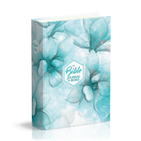 Bible SG21 Journal de bord rigide textile fleurs bleues