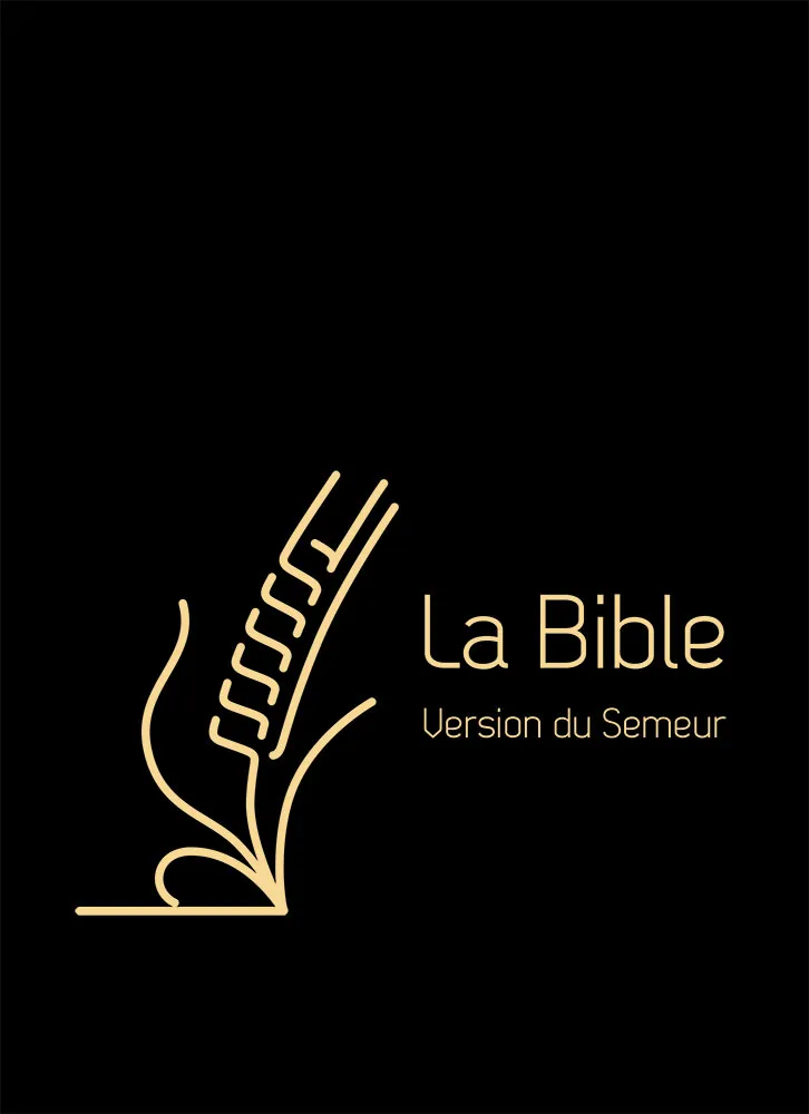 Bible Semeur gros caractères souple textile noir or