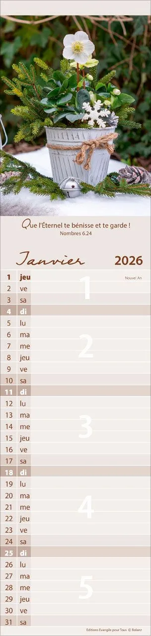 Calendrier - Pour Nous - Fleurs