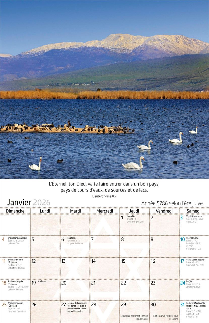 Calendrier - Israël