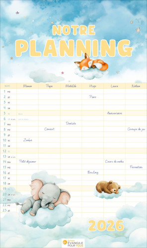 Calendrier - Notre Planning