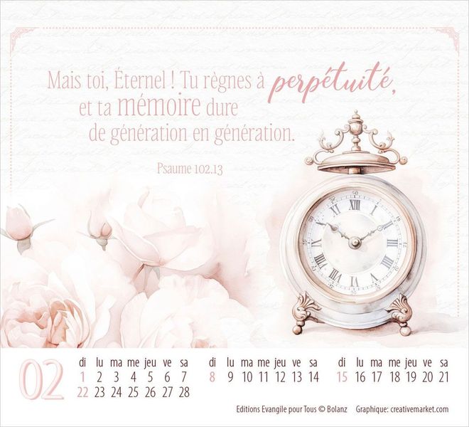 Calendrier - mini splendeur