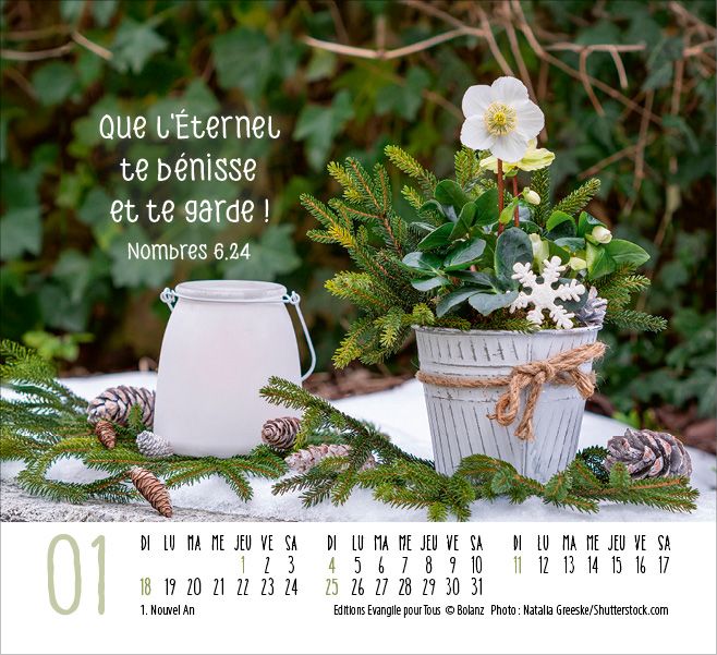 Calendrier - mini harmonie