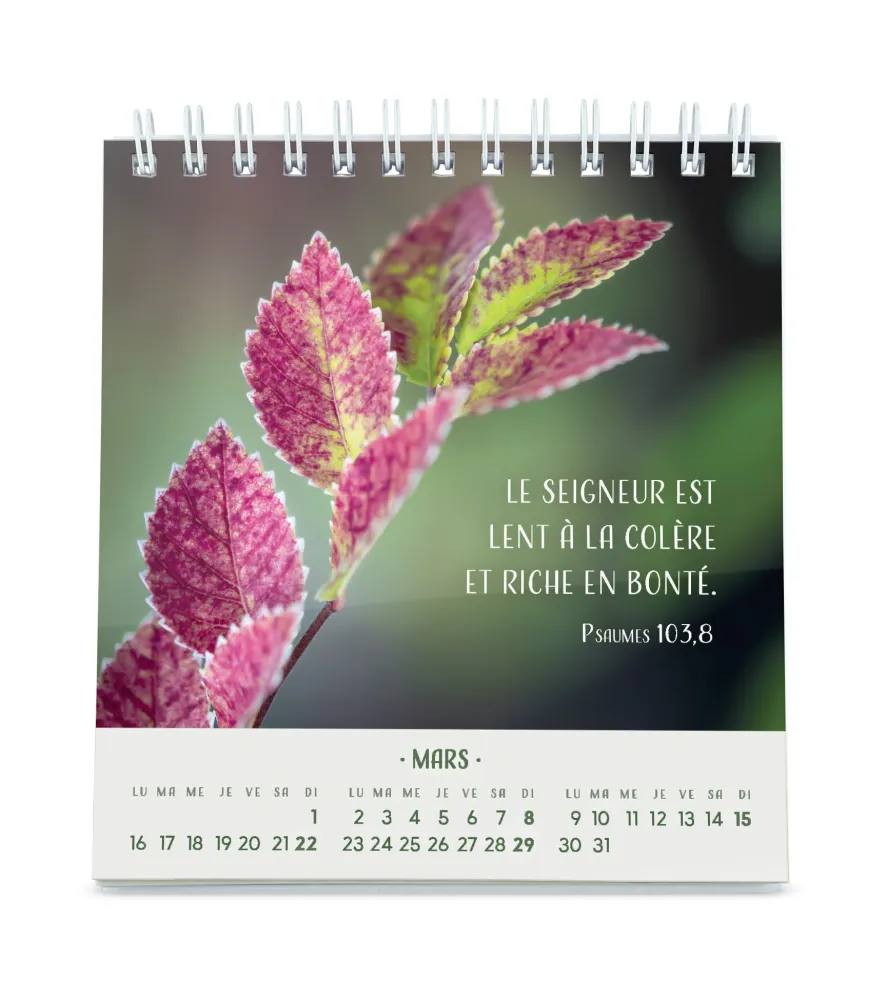 Calendrier - Pensées fleuries