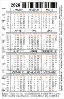 Calendrier carte - oiseau