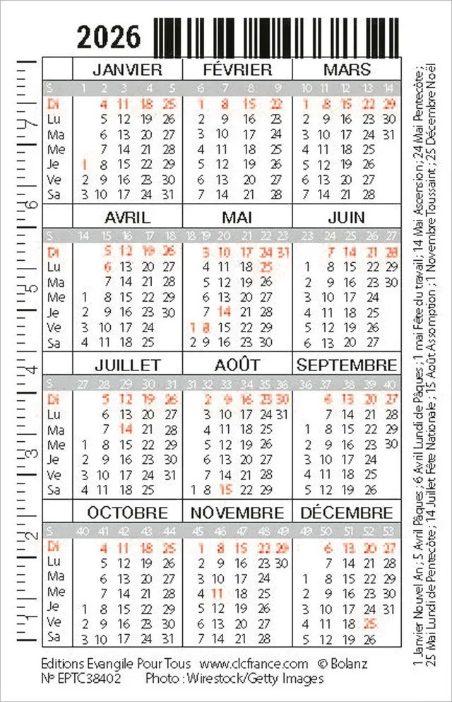Calendrier carte - mer