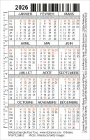 Calendrier carte - mer