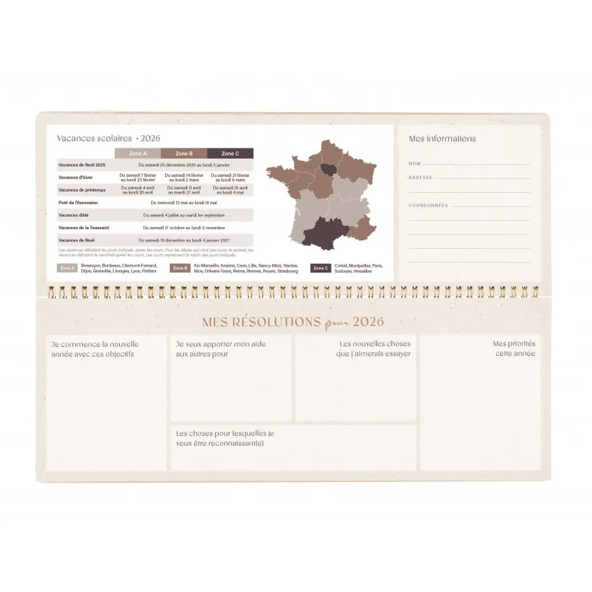 Calendrier - Confiance quotidienne (semainier)