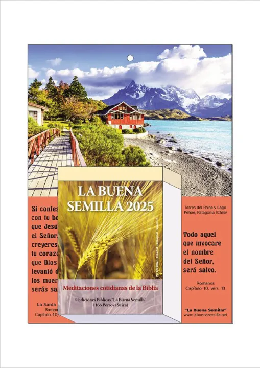 Calendrier Bonne Semence bloc et plaque (espagnol)