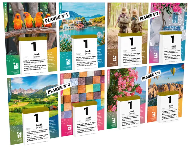 Calendrier Bonne Semence bloc et plaque (français)