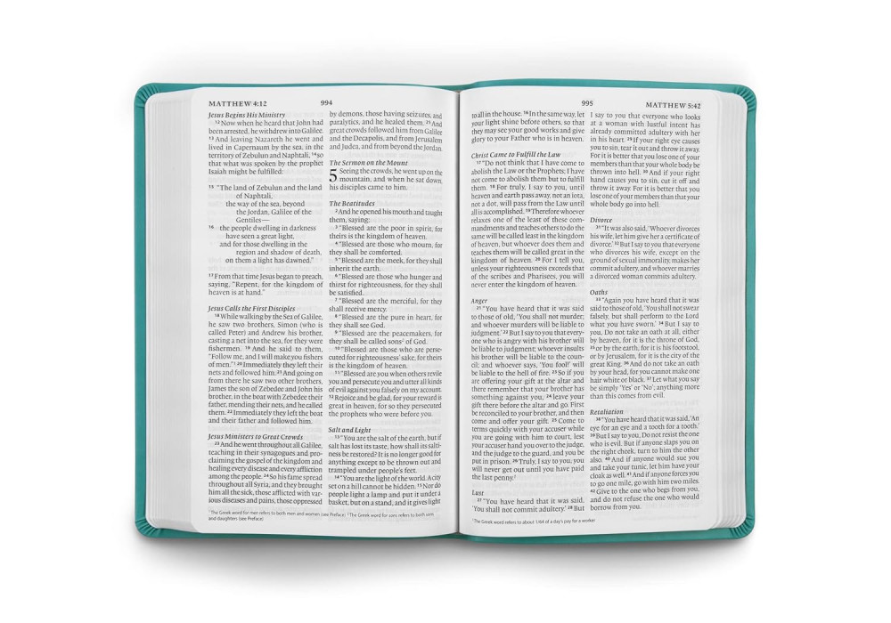ESV LP thinline Bible turquoise