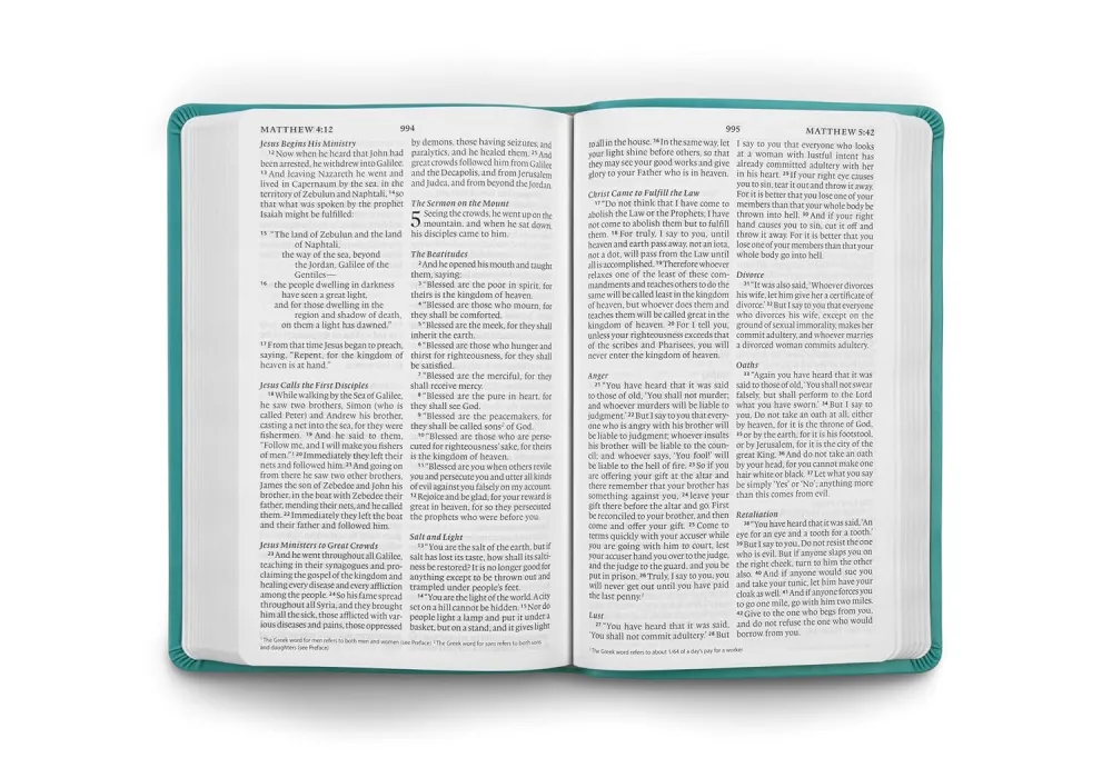 ESV LP thinline Bible turquoise