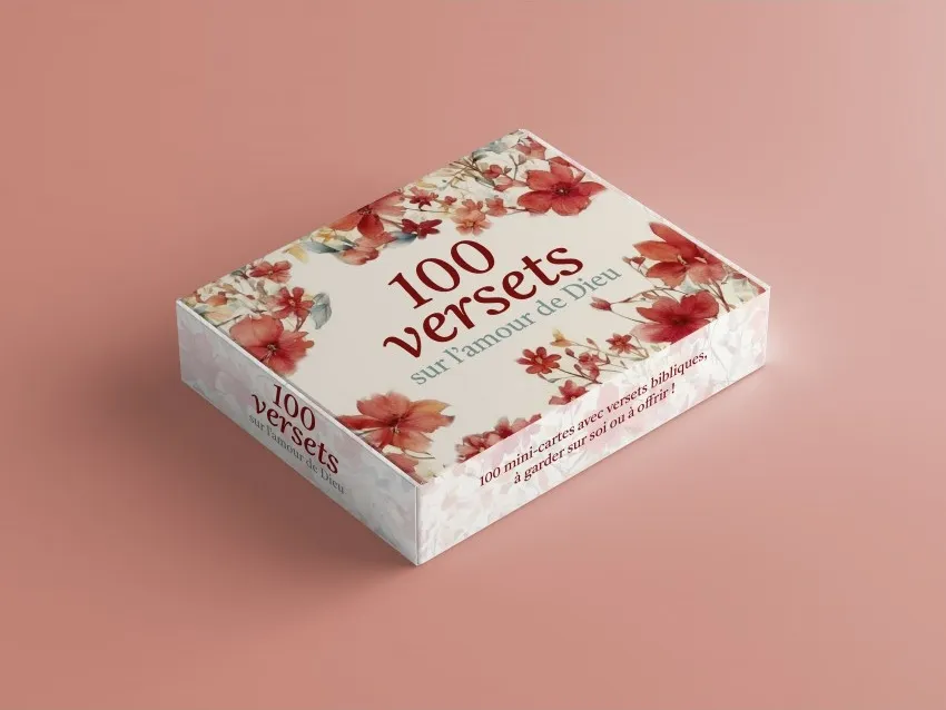 Lot de 100 mini-cartes Versets sur l'amour de Dieu