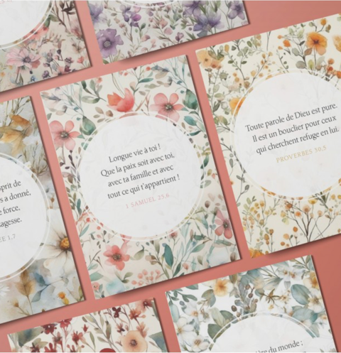 Lot de 100 mini-cartes Versets sur l'amour de Dieu