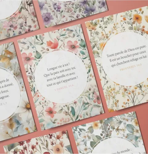 Lot de 100 mini-cartes Versets sur l'amour de Dieu