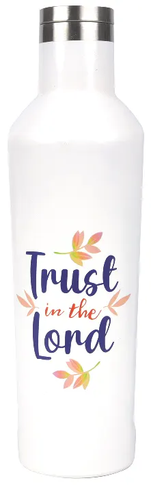 Bouteille thermos Trust in the Lord - white