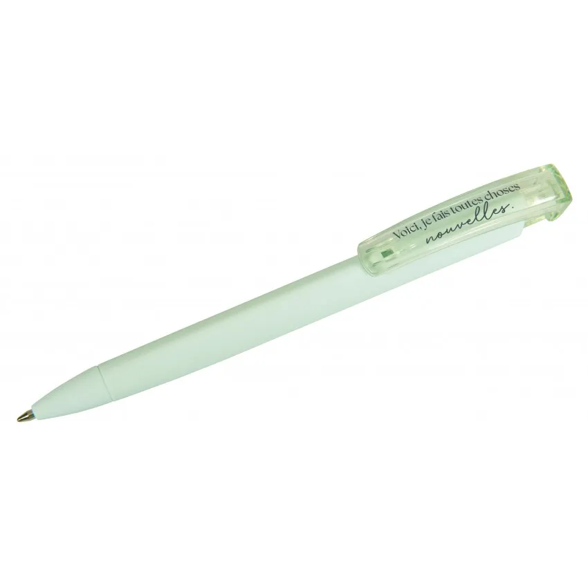 Stylo vert Voici je fais toutes choses nouvelles