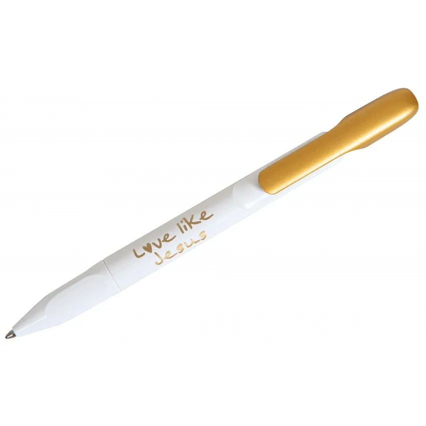 Stylo blanc/doré Love Like Jesus