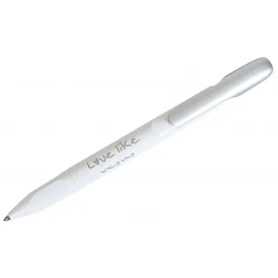 Stylo blanc/argenté Love Like Jesus