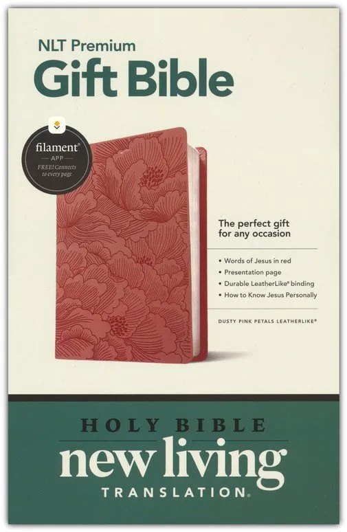 NLT premium gift Bible dusty pink petals leatherlike
