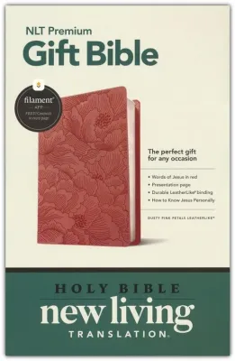 NLT premium gift Bible dusty pink petals leatherlike