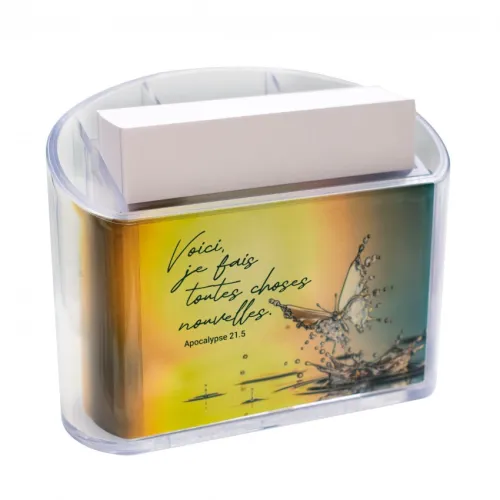 Distributeur bloc-note Voici je fais toutes choses nouvelles - Ap. 21:5