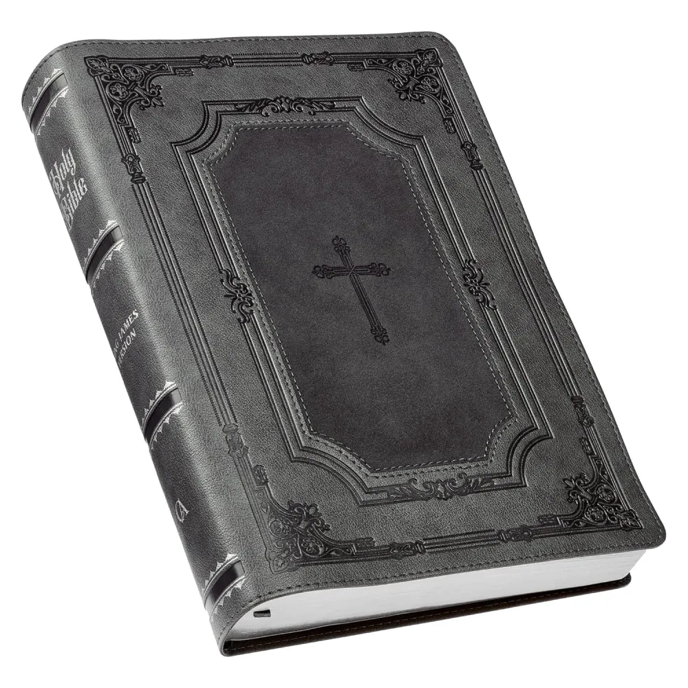 KJV The Holy Bible super giant print gray