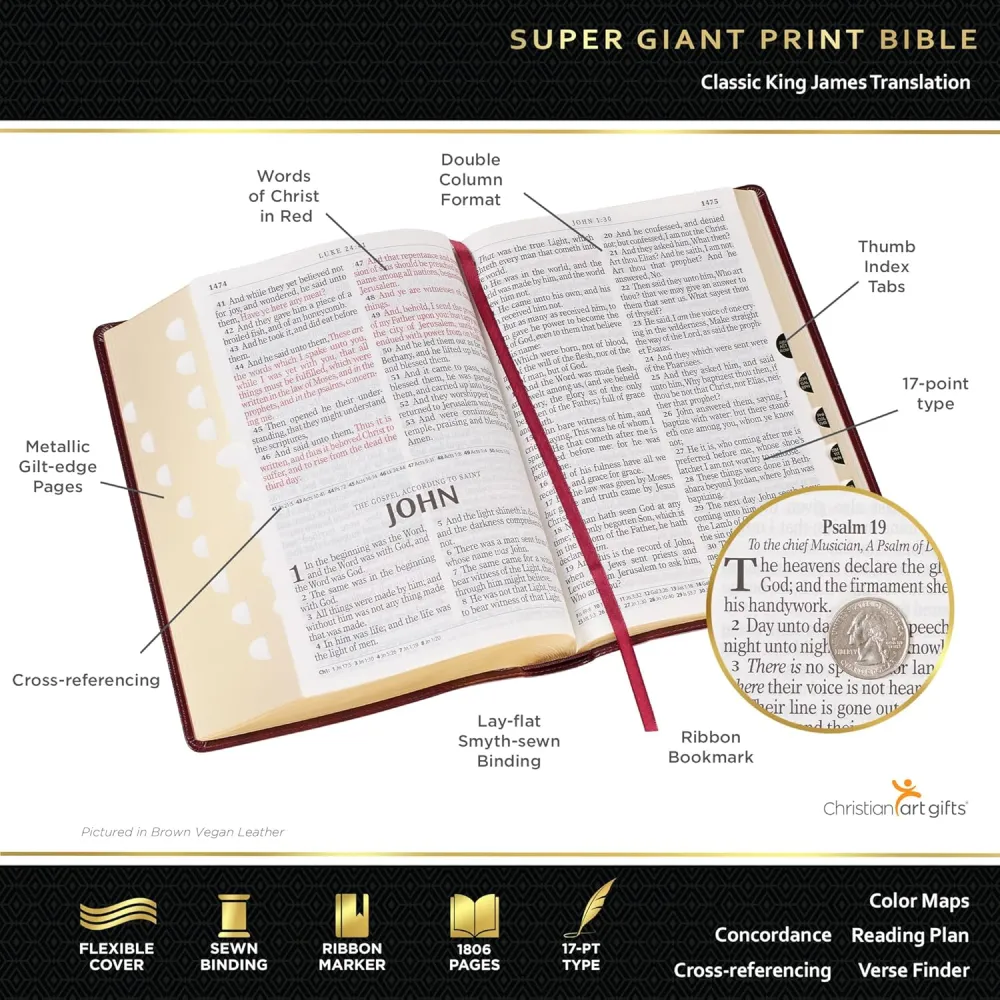 KJV The Holy Bible super giant print gray