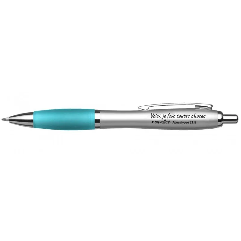 Stylo turquoise Voici, je fais toutes choses nouvelles - Ap. 21:5