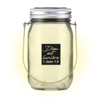 Lampe solaire en verre Dieu est lumière - 1 Jean 1:5