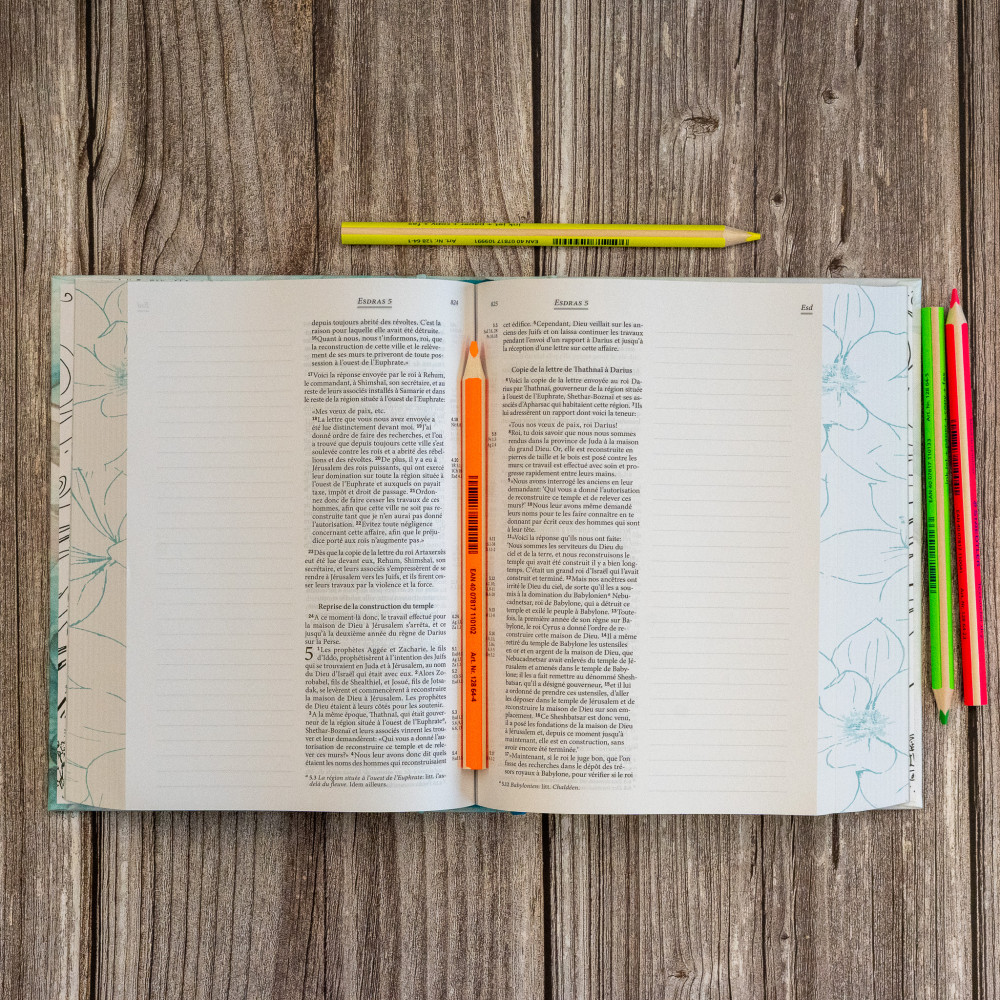 Bible SG21 Journal de bord rigide textile jaspage