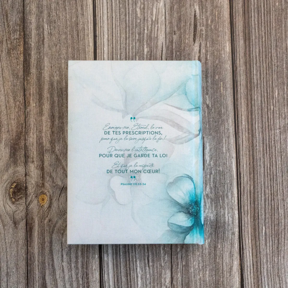 Bible SG21 Journal de bord rigide textile fleurs bleues