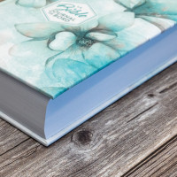 Bible SG21 Journal de bord rigide textile fleurs bleues