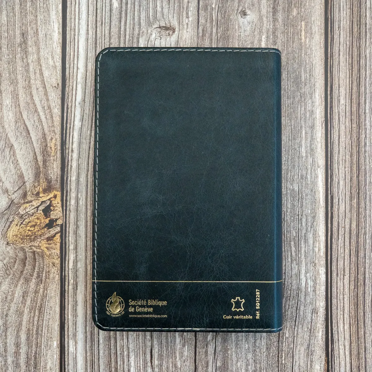 Bible SG21 souple cuir anthracite or